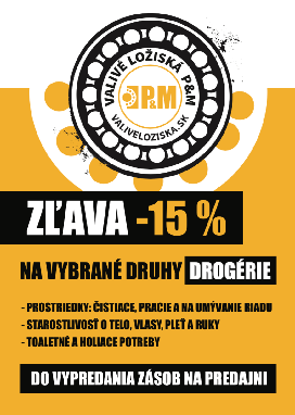 Akcia -15% na vybrané druhy drogérie Akcia -15% na vybrané druhy drogérie