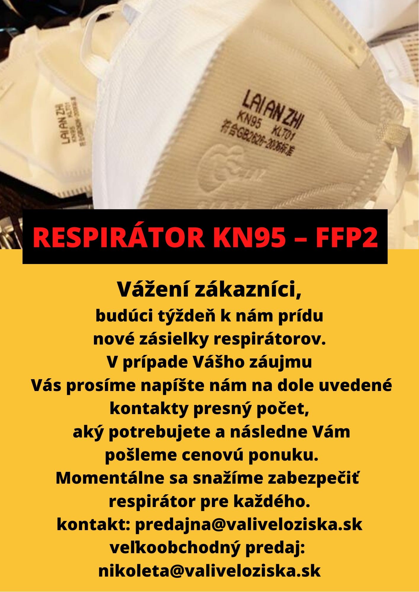 Respirátor KN95 - FFP2 Respirátor KN95 - FFP2